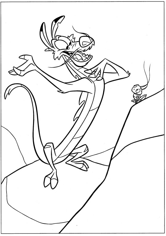 coloriage mushu et cri-cri